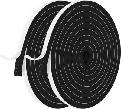 Isolerende deurafdichting voor ramen en voordeur, zelfklevend, schokbestendig, anti-kou, 10 mm x 6 mm, 2 rollen van 10 m voor optimale isolatie en energiebesparing