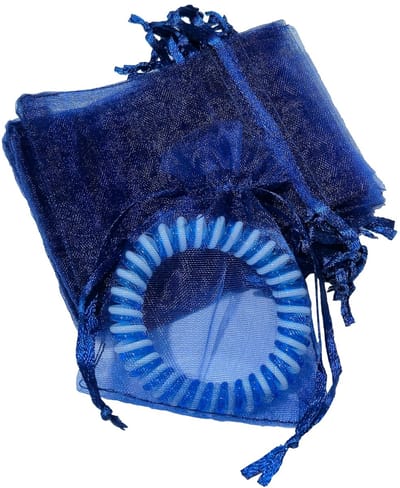 Prigta - Organza Zakjes Marineblauw 7x9 cm - 100 stuks - Luxe Kleine Cadeauzakjes - Herbruikbaar - Voor Sieraden & Feestgeschenken