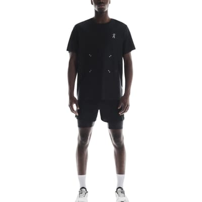 On Pace Mesh Ademend Veelzijdig Pullover met Ronde Hals Korte Mouw T-shirt Heren Tops Zwart 1MF10030553 XL black