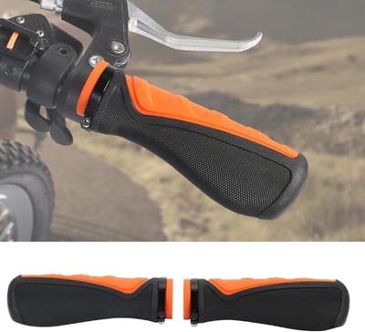 Fiets Grips - Oranje Kumi - Zwart - 1 Paar - Fietshandgrepen - Antislip - Mountainbike Grips - Accessoires