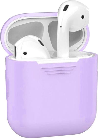 DW4Trading Siliconen Case Lila - Cover - Hoesje - Geschikt voor Apple Airpods 1 en 2