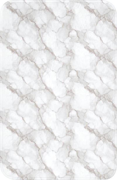 WC mat 40x60 cm - Antislip - Wit - Marmer - Bruin - Toiletmat - Vloermat - Douchemat - Toilet tapijt - Toiletmatten