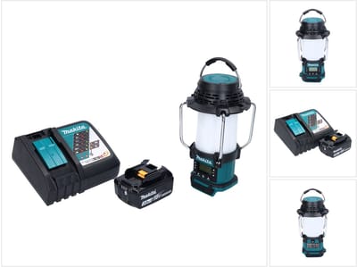Makita DMR 055 RF1 accu-radio 18 V FM met lantaarn 360° zaklamp + 1x accu 3,0 Ah + oplader