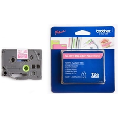 Brother TZe-MQP35 tape wit op berry rose 12mm x 5m (origineel)