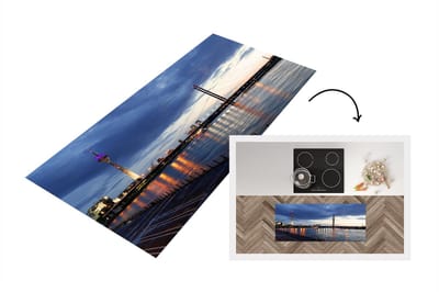 Keukenloper - Loper keuken - Rijn rivier in Dusseldorf - 120x50 cm - Keukenloper vinyl