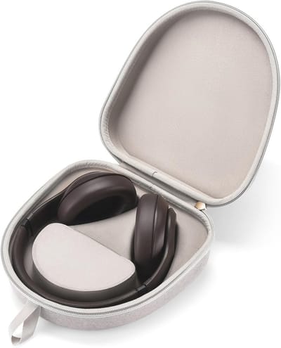 Draagtas voor Draadloze Bluetooth Koptelefoons - Beschermhoes met Magnetische Sleuf voor Kabel - Grijs