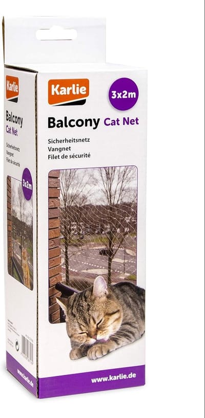 Kattenbeschermingsnet - Veiligheidsnet Balkon - Katten Veilig Houden - Scheurvast Monofilament Garen - 3 x 2 Meter - Transparant