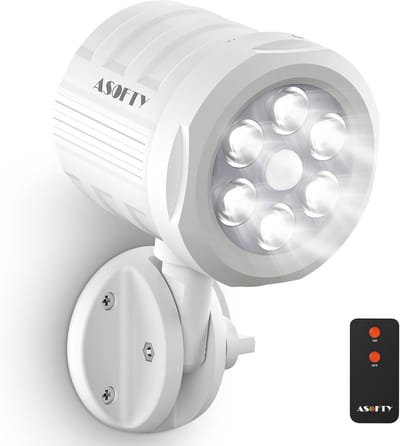 Draadloze Buitenlamp met Bewegingsmelder, 1000 Lumen, Waterdicht voor Garage en Tuin