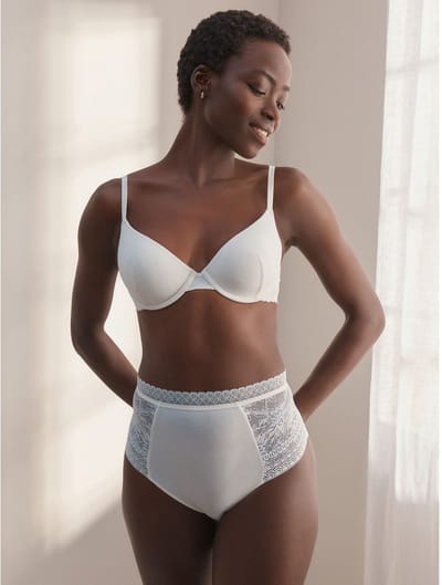 Next - Dames - Ultimate Comfort Premium beha met kant en micromodal met vulling en volledige cups - Crème