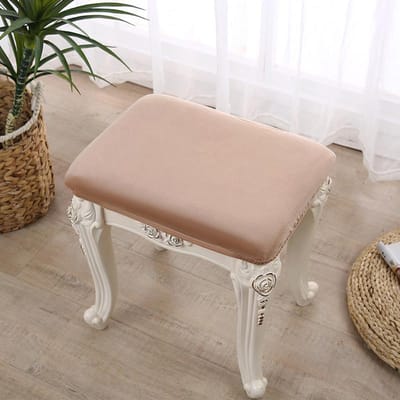 Housse de tabouret rectangulaire universelle Maquillage Coiffeuse Simple Moderne Ménage Petite Planche en Bois Housse de Siège Haut de Gamme 30*40cm