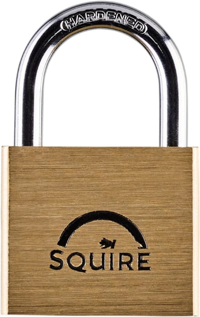 Squire Lion LN4 - Hangslot - Messing slot - Compact slotje - 40 mm - Voor binnen en buiten