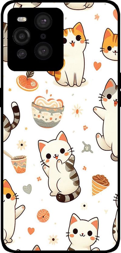 Smartphonica Telefoonhoesje Geschikt voor Oppo Find X3 Pro met katten opdruk - TPU backcover case cat design geschikt voor Oppo Find X3 Pro