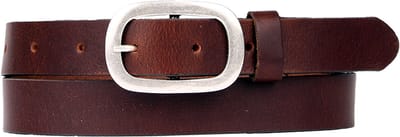 Petrol Industries Riem Dames - Broekriem - Verstelbaar - Leer - Bruin - 85 cm - S