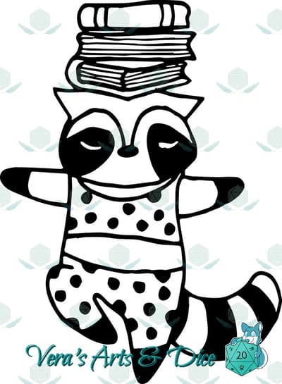 Yoga Wasbeer Sticker - Dieren in het Dagelijks Leven | Vera's Arts & Dice | Schattige Stickers - Handgemaakte Stickers - Journaling - Bullet Journal - Scrapbooking - Leuke Stickers - Laptop Sticker - Telefoon Sticker