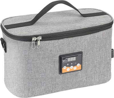 8l Mini Draagbare Oven 12V Auto Voedsel Warmer met Digitale Display Temperatuur Vooraf Ingesteld, Siliconen Verwarmingsspoel, Aluminium Voering voor Roadtrip Camping Picknick,