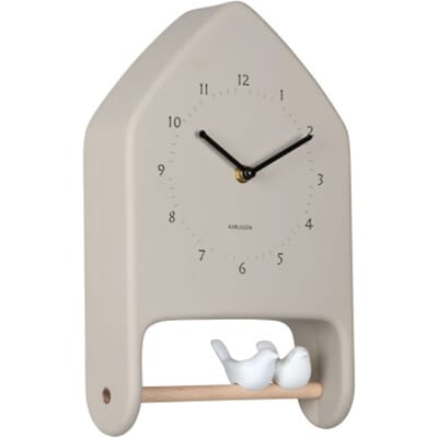Karlsson - Wall Clock Love Birds - Grijs - Øcm