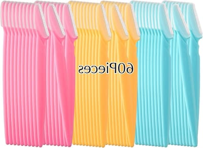 60 Stuks Oogbrauw Scheermesjes voor Vrouwen en Mannen, Gezichtsscheermesjes voor Precisie en Scheren