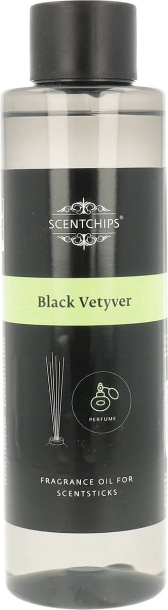 Scentchips® Geurstokjes Navulling - Black Vetyver - Geurverspreider - Luchtverfrisser - Huisparfum - 400ml