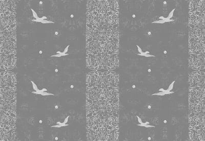Fotobehang Modern Pattern Birds | XXL - 206cm x 275cm | 130g/m2 Vlies