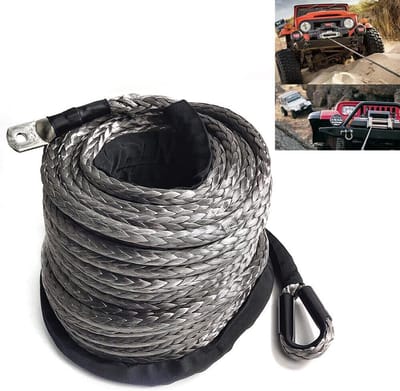 Synthetisch Touw - Kunstvezel Lierkabel - Offroad Lieren - Hoge Treksterkte - 10mm 30 Meter - Grijs