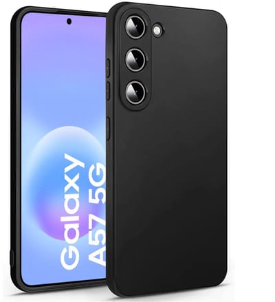 Zwart Hoesje Geschikt Voor Samsung Galaxy A57 - Zwarte Siliconen hoesje - TPU Back Cover Hoes - Zwart