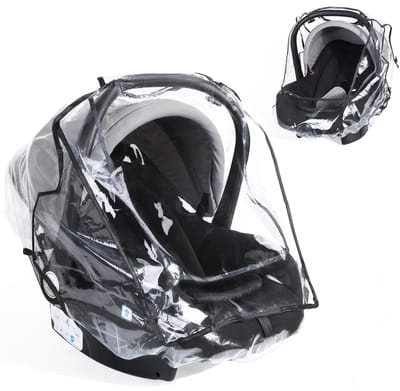 Autostoel regenhoes, universele regenhoes voor baby autostoeltjes met zijventilatie en groot sneltoegangsvenster, beschermd tegen regen, sneeuw, wind en stof, baby reisaccessoires