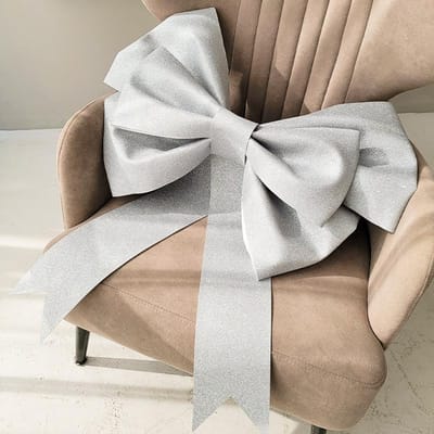 Reusachtige Strik Kerst DIY Decoraties EVA Grote Strik Maakpakket Winkeldisplay Huwelijksboog Verjaardagsfeest Festival 30cm white