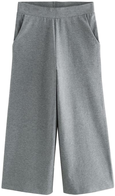 Next - Meisjes - Broek van tricotstof met wijde pijpen - Grijs