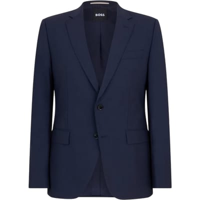 Boss Heren Colbert met Revers (Blauw)