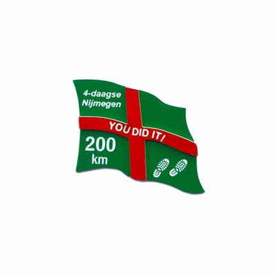 Nijmeegse vierdaagse speld/broche - vierdaagse - 4-daagse - Nijmegen - 200km - YOU DID IT! - gegraveerd - laser graveren - graveren - broche - uniek cadeau - cadeau - Kado - vierdaagsekado