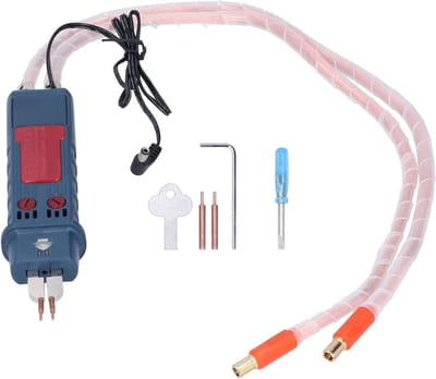 Handlaspen Puntlasapparaat - Soldeerbout Set - Elektronica Reparatie - Krachtige 1500A Prestaties - 0.25mm Dikte - Zwart