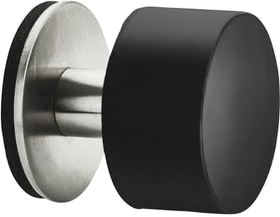 Zelfklevende deurstoppers - Robuuste roestvrijstalen rubberen stoppers met geluidsdemping voor vloer en muur - 2 stuks