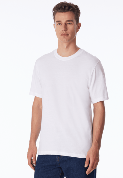 Shirt met korte mouwen, jersey, set van 2, ronde hals, wit - American t-shirt M