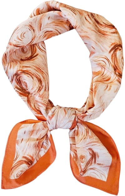 Mooie Silk sjaal gebloemd Oranje |Dames sjaal Deels silk |Youhomy accessoires sjaal 70x70 CM neksjaaltje | Zijde zachte Sjaaltje | Hoofdsjaal voor vrouwen | Stewardess Sjaaltje| Moederdag cadeau| Koningsdag| EK Wk Voetbal Bandana