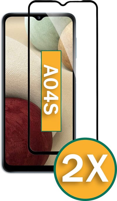 Casemania Glas Geschikt voor Samsung Galaxy A04S Screenprotector Glas Gehard - Tempered Glass - Volledige Bescherming - 2 Stuks