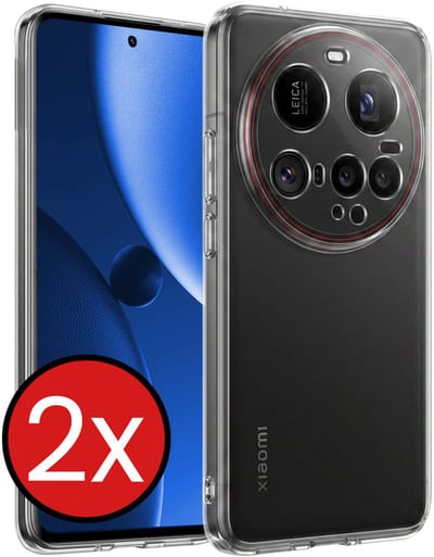 Hoesje - 2 Stuks - Geschikt voor Xiaomi 15 Ultra - Sterk & Shockproof - Telefoonhoes - Back Cover - Case Siliconen - Telefoon Hoes - Transparant