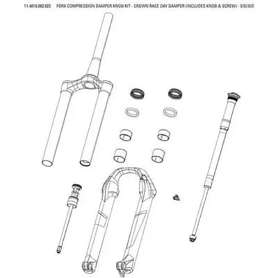 Compressiewiel kit Rockshox Crown Race Day Damper Sid/Sid Sl2021