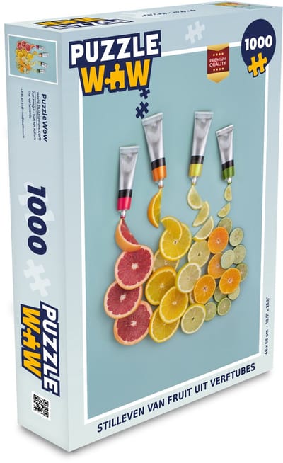Puzzel Fruit - Kleuren - Verf - Legpuzzel - Puzzel 1000 stukjes volwassenen