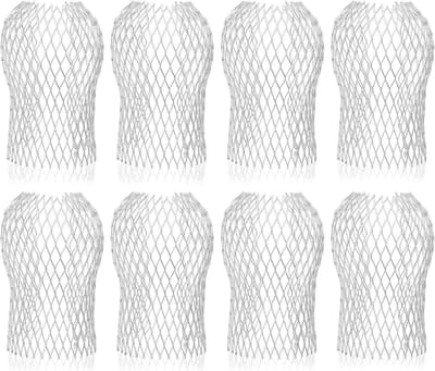 Gootbescherming - Gootzeef Bladscheider - Voorkomt Verstopping - Flexibel Aluminium - 8 stuks 7.5 cm - Zilver