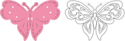 Marianne Design Collectables Snij en Embosstencil - Tinys Vlinders 2