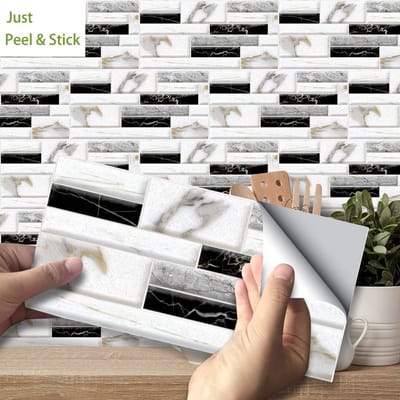 Dailygoods- Tegelstickers 54 Stuks - Zelfklevend - Muurstickers Keuken - Badkamer Decoratie - Spatwand - Eenvoudig te Gebruiken - Muursticker