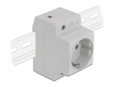 Delock Power Socket with a Side Grounding Contact for DIN Rail 5 pieces