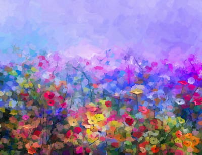 Field of Mauve - Mint by Michelle decoupage papier - A1