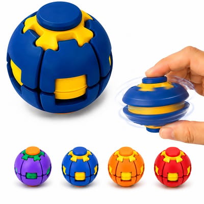 ECTEATOY® 2 stuks Stressballen - Fidget Toy Set- Druk en draai fidget spinner - 3D-geprinte Fidget Spinner Ball - Mechanisch bureau-speeltje - Verlicht stress en angst