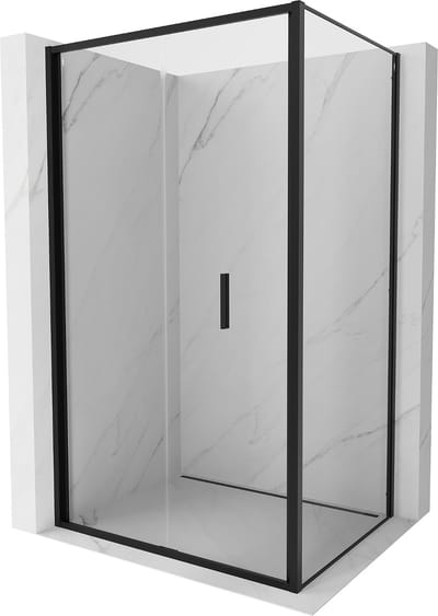 Mexen Exo vouwde douchecabine 100 x 75 cm, transparant, zwart - 816-100-075-70-00