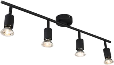 QAZQA jeany - Moderne Plafondspot | Spotje | Opbouwspot - 4 lichts - L 650 mm - Zwart - Woonkamer | Slaapkamer | Keuken