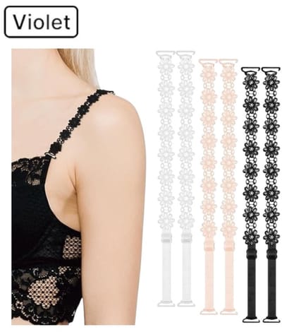 3 paar - vervangende bh-bandjes voor dames - elastische bh-schouderbandjes - antislip lingeriebandjes - Bh-bandje met antislip gesp