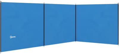 Outsunny Windbescherming Camping-Polyester, Staal-540L x 150H cm-Blauw