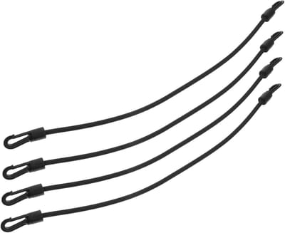 Bungeekoorden met Haken - Bevestigingsriemen Elastisch - Vracht Zekeren - Dubbele Haak Bevestiging - 40cm Lengte - Zwart