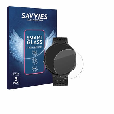 3 Stuks Savvies Screenprotector - geschikt voor Garmin Forerunner 235 - beschermfolie glas transparant